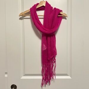 DKNY Bright Pink Mohair Scarf